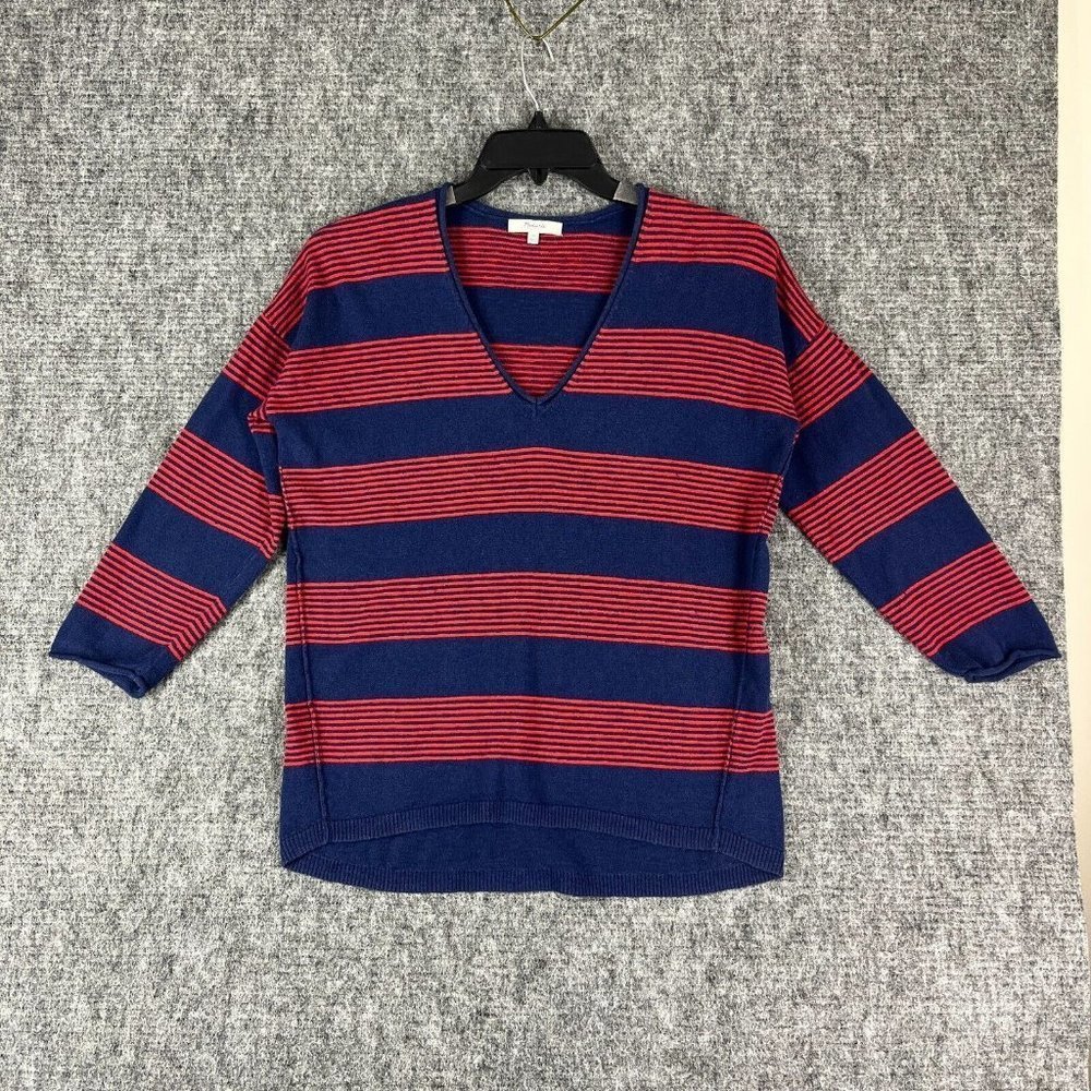 Madewell Red and Blue Striped Sweater
